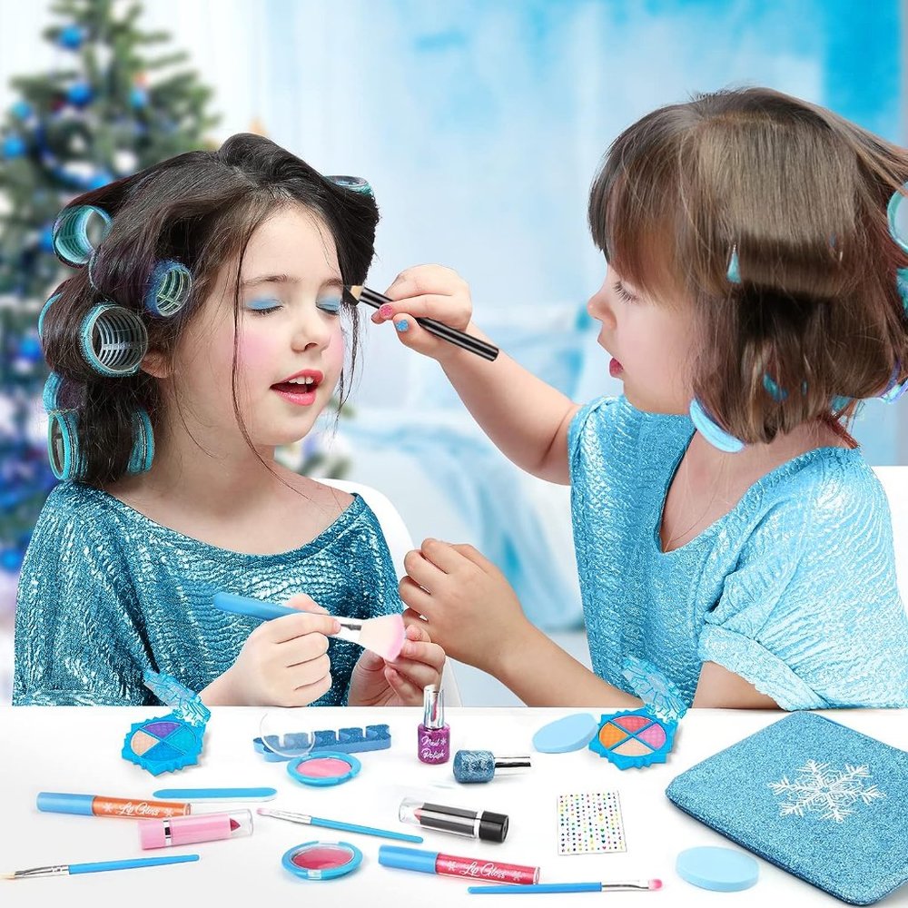 ❄NEW FROZEN  Makeup Case With Makeup/Jewelry For Girls +Gifts - Picture 6 of 8